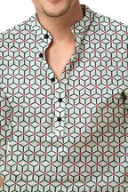 Men's Printed Spread Collar Casual Shirt Multicolor